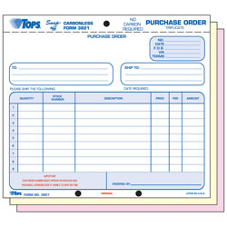 Three part forms Carbonless Form